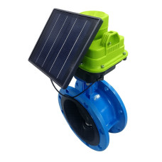 Actuator with butterfly valve  for DN 200(8 Inch) Solar powered-4G control - Imported(Code:0391-vikon.in)